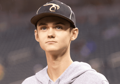 Zach at the Twins game