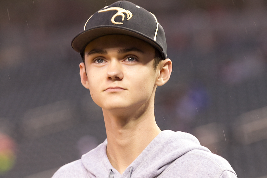 Zach at the Twins game