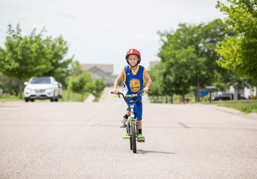 Griffin riding his bike