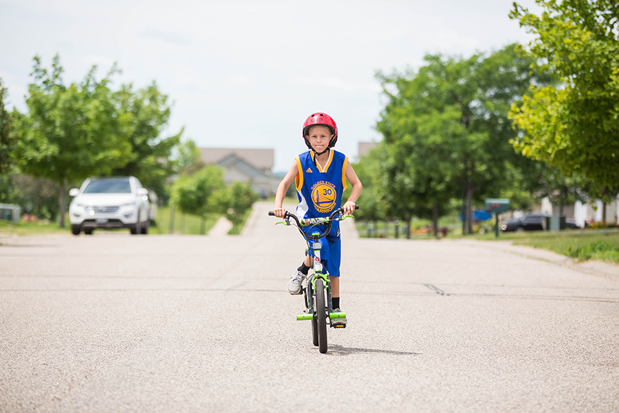 Griffin riding his bike