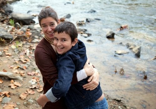 Daniel with his mom, Theresa