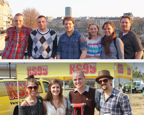 Zach Sobiech and his family and Zach with Jason Mraz at KS95